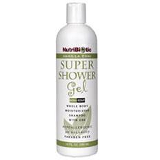NutriBiotic Super Shower Gel Non-Soap, Vanilla Chai, 12 oz, NutriBiotic