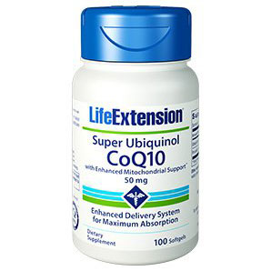 Life Extension Super Ubiquinol CoQ10 50 mg Enhanced, 100 Softgels, Life Extension