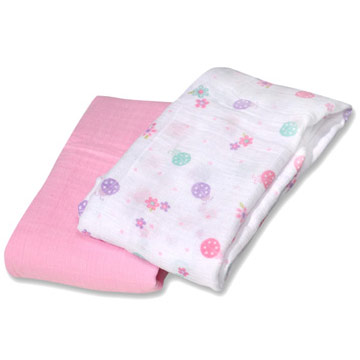 Summer Infant SwaddleMe Muslin Baby Blanket - Little Lady, 2 Pack, Summer Infant