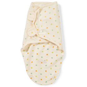 Summer Infant SwaddleMe Baby Wrap Organic Cotton Small/Medium - Dots on Ivory, 1 ct, Summer Infant