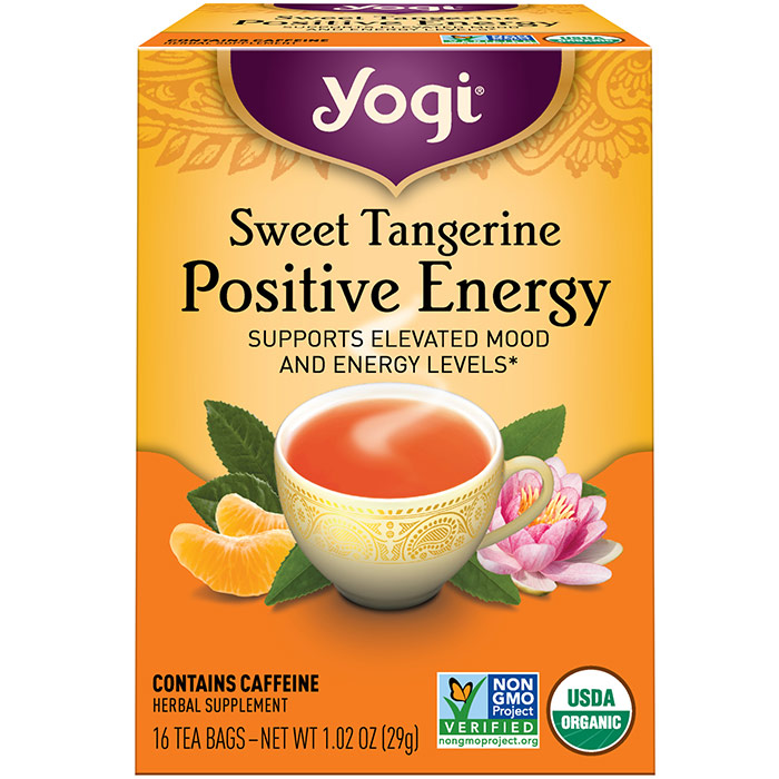 Yogi Tea Sweet Tangerine Positive Energy Tea, 16 Tea Bags, Yogi Tea