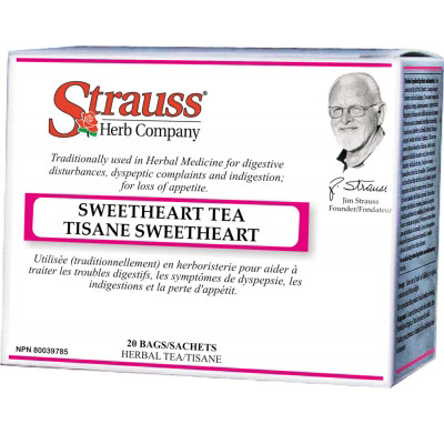 Strauss Herb Company Sweetheart Tea, Herbal Tea, 20 Bags, Strauss Herb Company