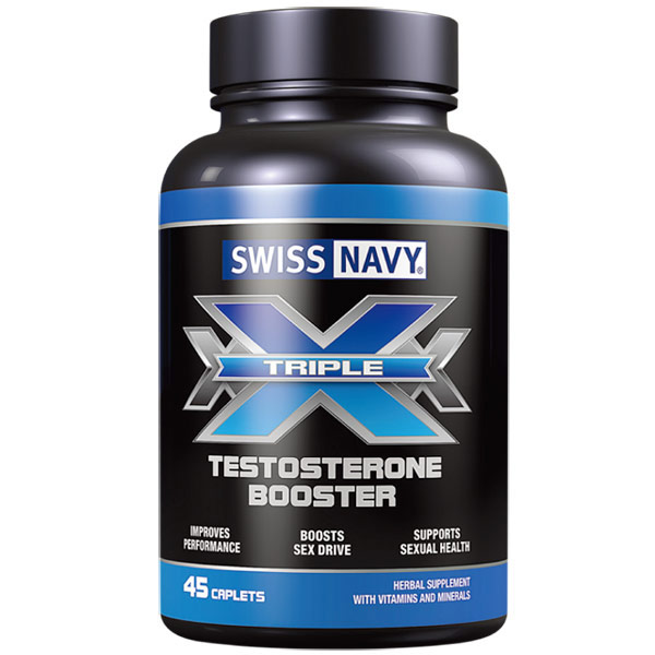 MD Science Lab Swiss Navy Triple X Testosterone Booster, 45 Caplets, MD Science Lab
