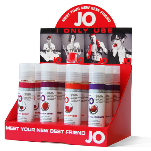 System JO JO H2O Flavored Lubricant, Water Based, Assorted Berry Mix, 1 oz x 12 pc, System JO