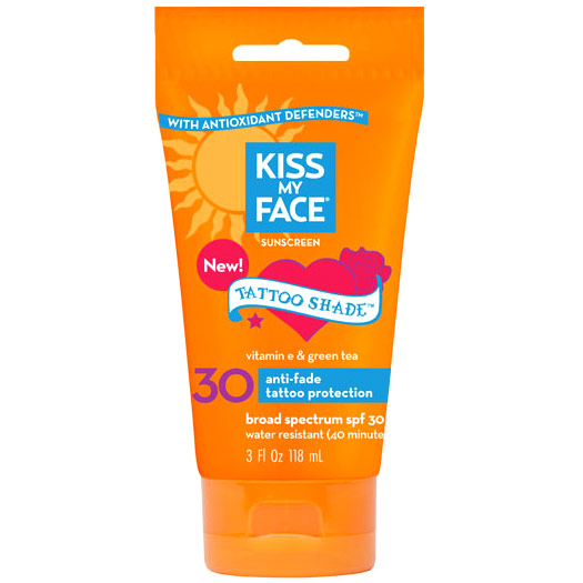 Kiss My Face Tattoo Shade Sunscreen Lotion SPF 30, 3 oz, Kiss My Face