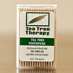 Tea Tree Therapy Tea Tree Oil Standard Toothpicks, 100 ct, Tea Tree Therapy