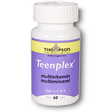 Thompson Nutritional Teenplex, Teen-Plex Multivitamins 60 tabs, Thompson Nutritional Products