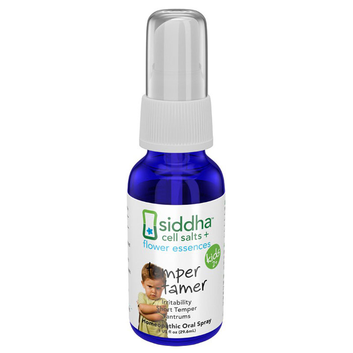 Sidda Flower Essences Temper Tamer for Kids, Homeopathic Oral Spray, 1 oz, Sidda Flower Essences