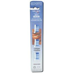 Eco-Dent (Ecodent) Terradent Adult 31 Replaceable Head Toothbrush, Head Refill Medium, 3 Refills, Eco-Dent (Ecodent)