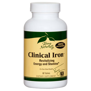 EuroPharma, Terry Naturally Terry Naturally Clinical Iron, Sustainable Energy Formula, 60 Tablets, EuroPharma