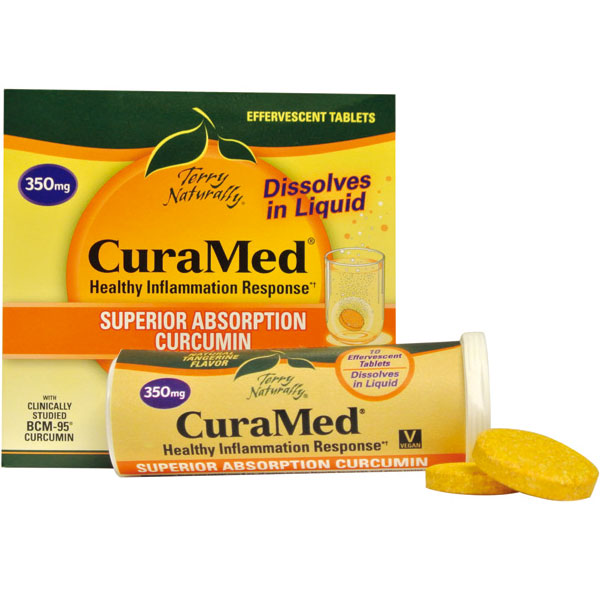 EuroPharma, Terry Naturally Terry Naturally CuraMed Effervescent 350 mg Curcumin, 30 Effervescent Tablets, EuroPharma