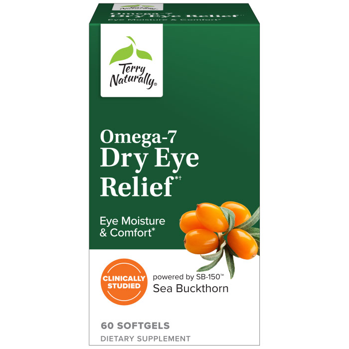 EuroPharma, Terry Naturally Terry Naturally Omega-7 Eye Relief, Omega7 for Eye Comfort, 60 Softgels, EuroPharma