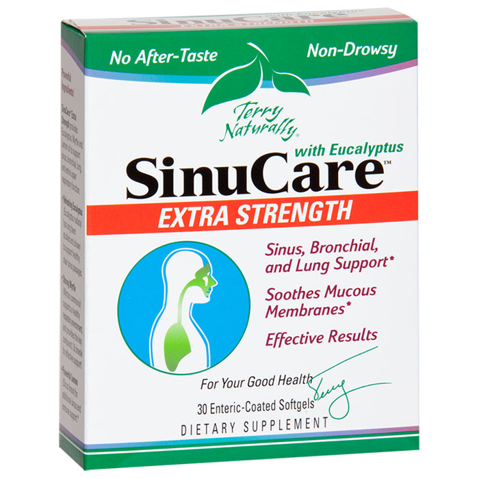 EuroPharma, Terry Naturally Terry Naturally SinuCare Extra Strength, Powerful Sinus Care, 30 Softgels, EuroPharma