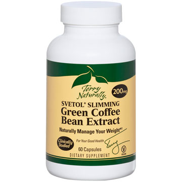 EuroPharma, Terry Naturally Terry Naturally Svetol Slimming Green Coffee Bean Extract 200 mg, 60 Capsules, EuroPharma