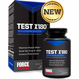 Force Factor Test X180, Testosterone Booster, 60 Capsules, Force Factor