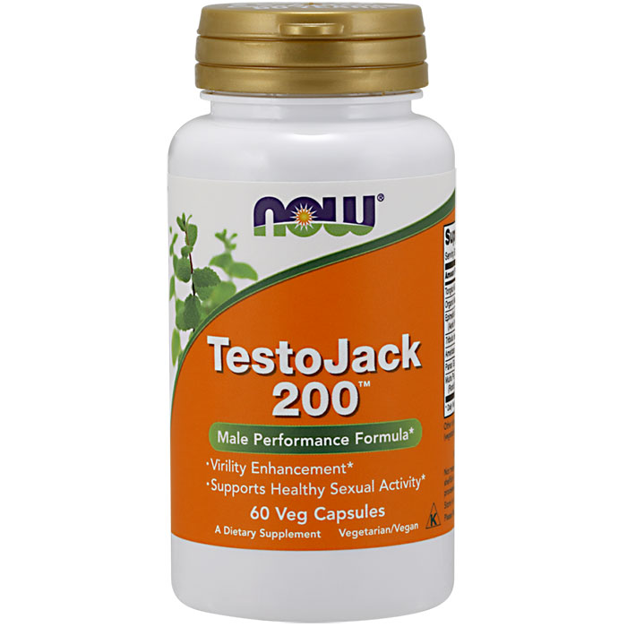 NOW Foods TestoJack 200 (Testo Jack Extra Strength), 60 Vcaps, NOW Foods