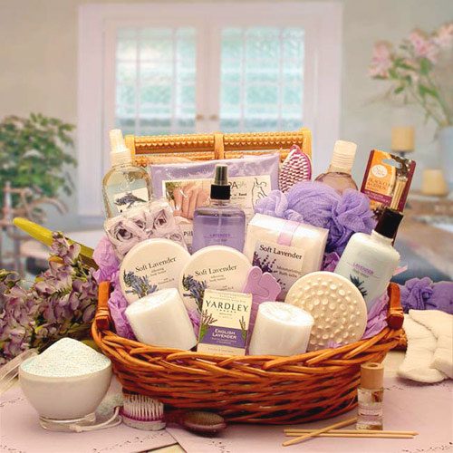 Elegant Gift Baskets Online The Essence of Lavender Spa Gift Basket, Elegant Gift Baskets Online