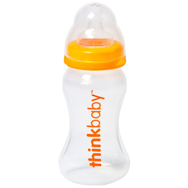 Thinkbaby Thinkbaby BPA Free Baby Bottle with Stage A Nipple (0-6 Months), 9 oz