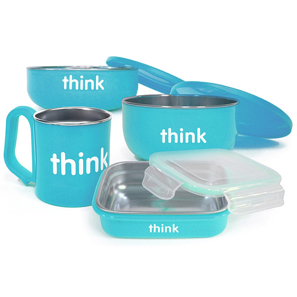 Thinkbaby Thinkbaby The Complete BPA Free Feeding Set - Light Blue, 1 Set