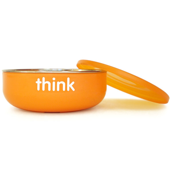Thinkbaby Thinkbaby BPA Free Low Wall Baby Bowl - Orange, 1 ct