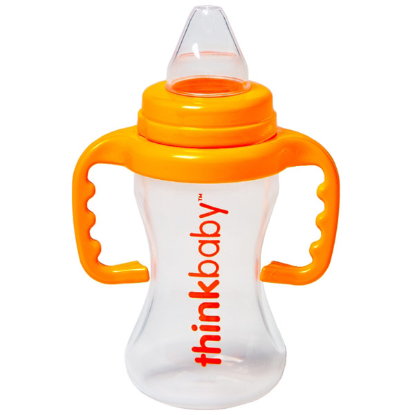 Thinkbaby Thinkbaby Sippy Cup, No Spill Spout - Orange, 9 oz