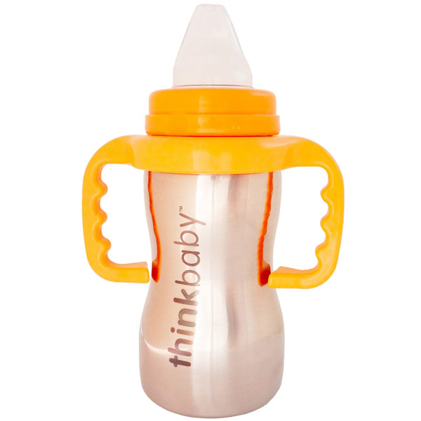 Thinkbaby Thinkbaby Sippy of Steel Cup, Stainless Steel Sippy Cup, 9 oz