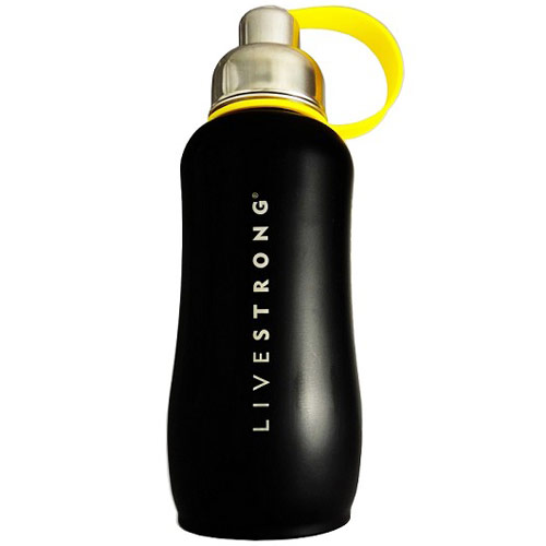 Thinksport Thinksport LiveStrong Stainless Steel Insulated Sports Bottle, Black, 25 oz
