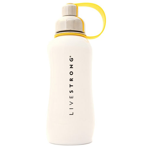 Thinksport Thinksport LiveStrong Stainless Steel Insulated Sports Bottle, White, 25 oz