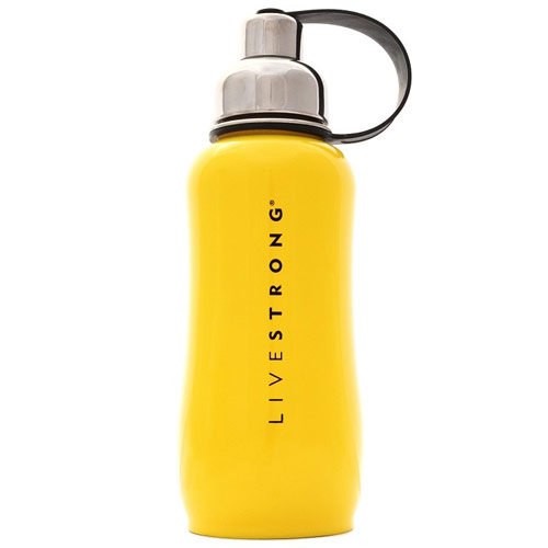 Thinksport Thinksport LiveStrong Stainless Steel Insulated Sports Bottle, Yellow, 25 oz