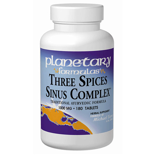 Planetary Herbals Three Spices Sinus Complex 180 tabs, Planetary Herbals