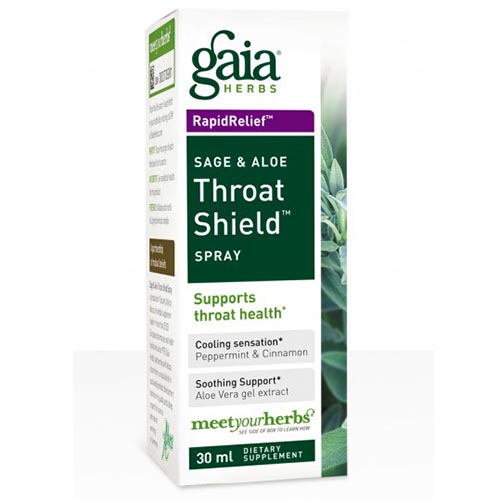 Gaia Herbs Throat Shield Spray Liquid, 1 oz, Gaia Herbs