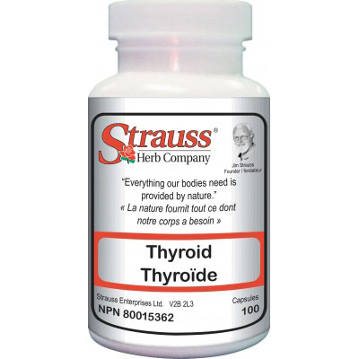 Strauss Herb Company Thyroid Support, Herbal Blend, 100 Capsules, Strauss Herb Company