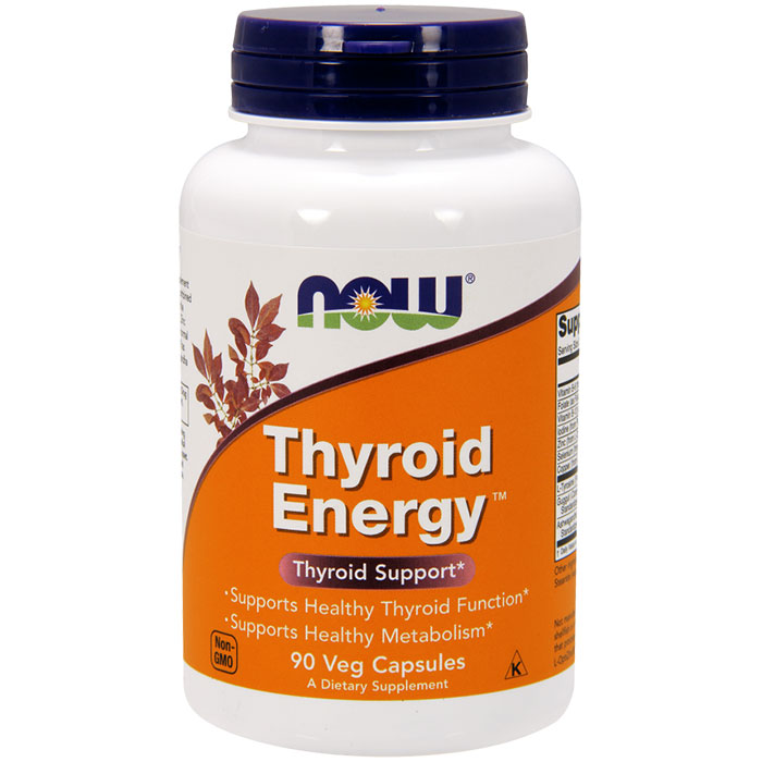 NOW Foods Thyroid Energy Vegetarian 90 Vcaps, NOW Foods