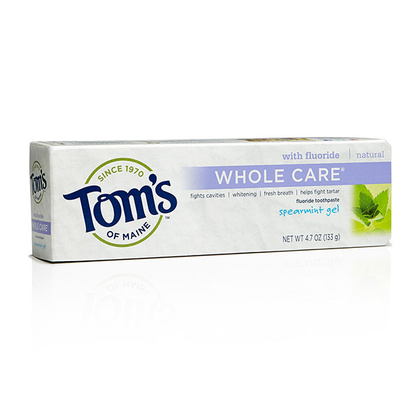 Tom's of Maine Toothpaste Anti-Cavity Whitening Fluoride Gel Spearmint, 5.5 oz, Tom's of Maine