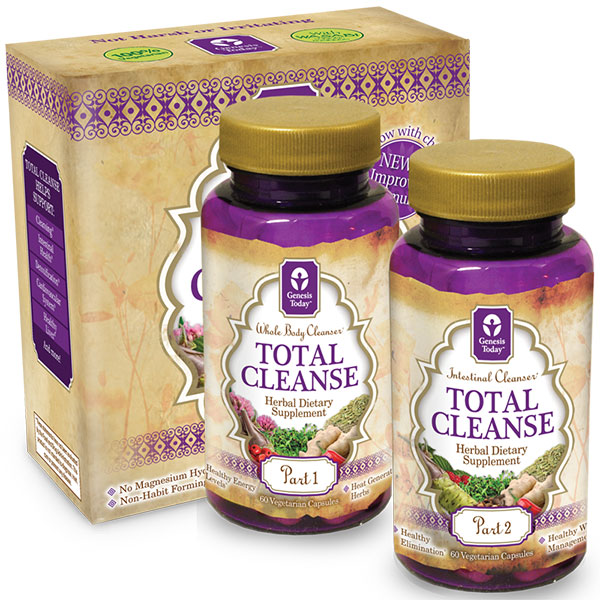 Genesis Today Total Cleanse Kit, Gentle Herbs For Cleansing, 60+60 Vegetarian Capsules, Genesis Today