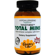 Country Life Total Mins Multi-Mineral Complex Target Mins 120 Tablets, Country Life