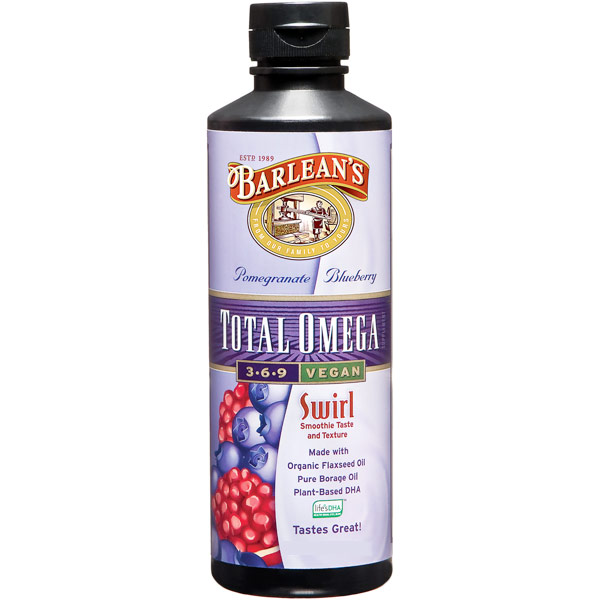 unknown Total Omega 3-6-9 Vegan Swirl Liquid, Pomegranate Blueberry, 8 oz, Barlean's Organic Oils