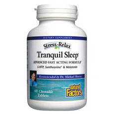 Natural Factors Tranquil Sleep Chewable 60 Tablets, Natural Factors