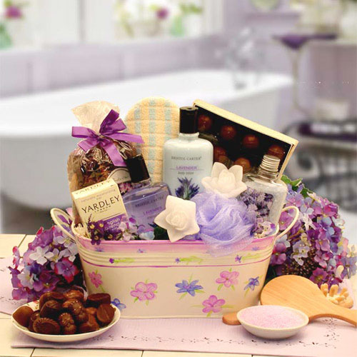 Elegant Gift Baskets Online Tranquility Bath & Body Spa Gift Set, Medium Size, Elegant Gift Baskets Online