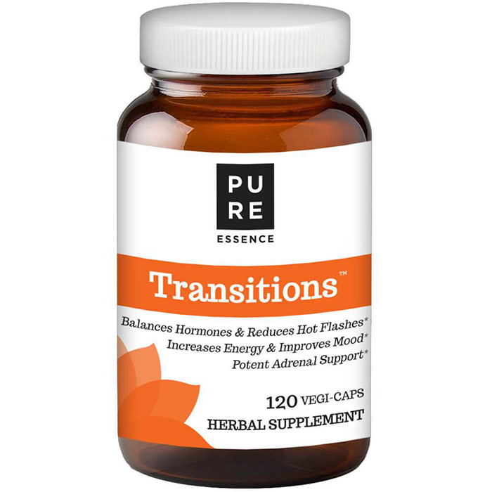 Pure Essence Labs Transitions, Menopause Herbal Blend, 120 Vegetarian Capsules, Pure Essence Labs