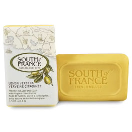 South of France French Milled Vegetable Travel Bar Soap, Lemon Verbena, 1.5 oz x 12 Bars, South of France