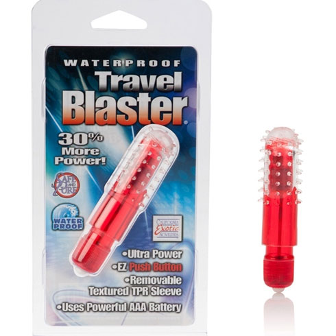 California Exotic Novelties Waterproof Travel Blaster 3 Inch - Red, California Exotic Novelties