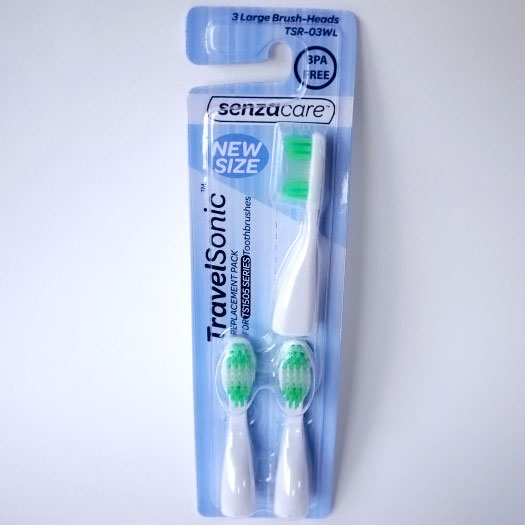 SenzaCare TravelSonic Replacement Brush Heads, 3 ct, SenzaCare