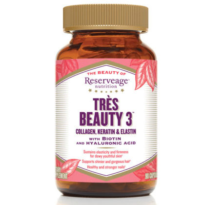 ReserveAge Organics Tres Beauty 3 (Collagen, Keratin & Elastin), 90 Capsules, ReserveAge Organics