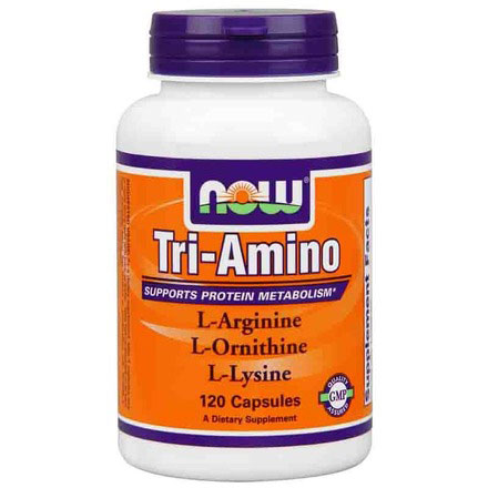 NOW Foods Tri-Amino Arginine / Ornithine / Lysine 120 Caps, NOW Foods