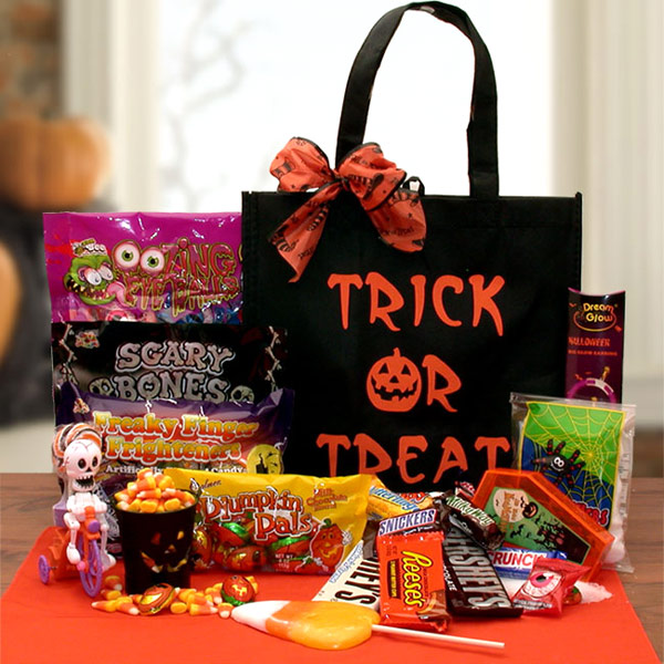 Elegant Gift Baskets Online Trick Or Treat Halloween Gift Tote, Elegant Gift Baskets Online