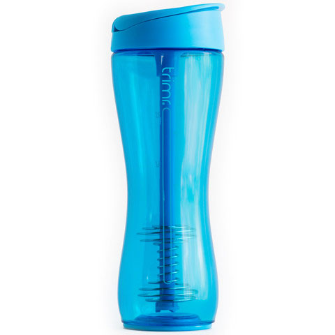 Trimr Trimr Water + Shaker Bottle, Protein Shake Bottle 24 oz - Blue