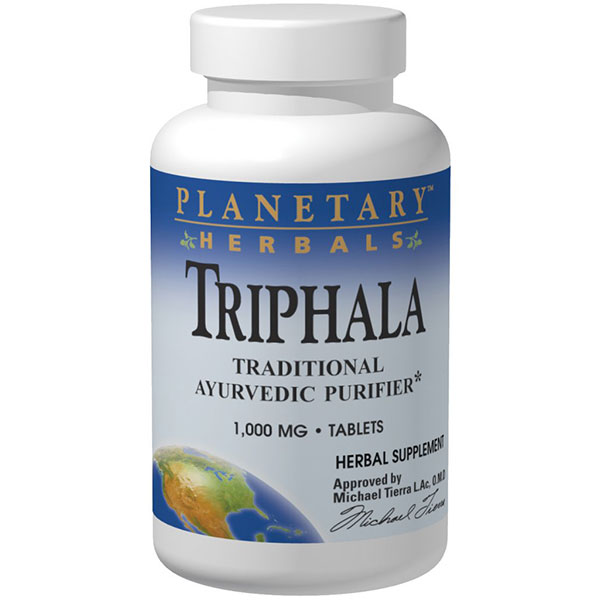 Planetary Herbals Triphala 1000 mg, Ayurvedic Purifier, 270 Tablets, Planetary Herbals