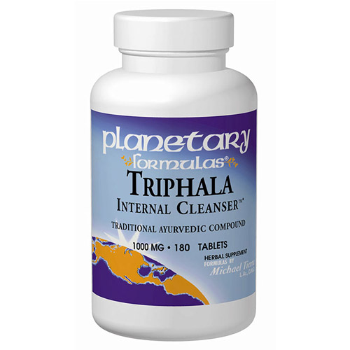 Planetary Herbals Triphala Internal Cleanser 1000 mg 180 tabs, Planetary Herbals