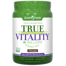 Green Foods Corporation True Vitality Plant Protein Shake with DHA - Chocolate, 25.2 oz, Green Foods Corporation